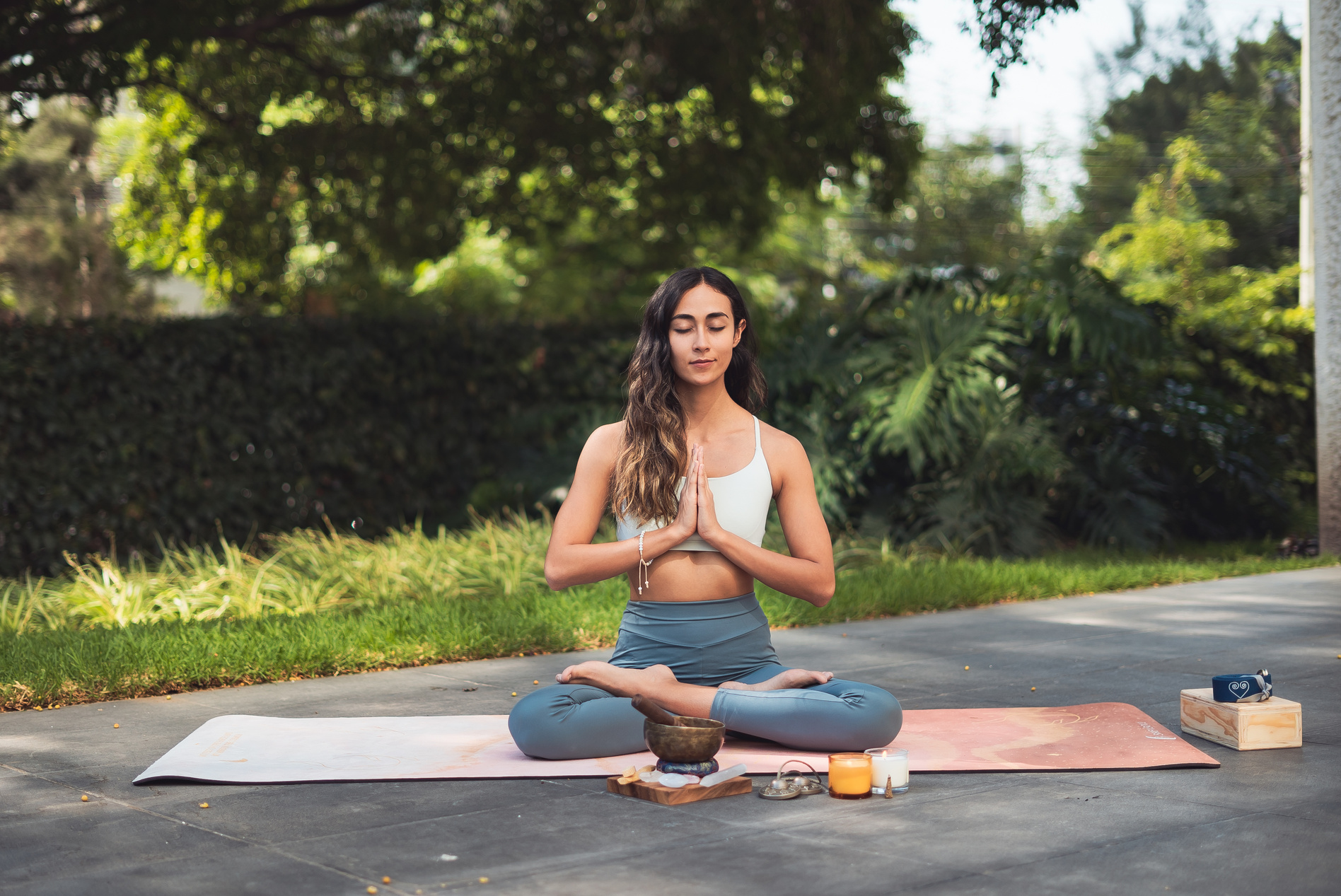 Woman Meditating Outdoors